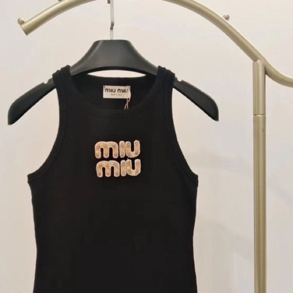 Miu Miu Black Tank Top size medium Size:L - Picture 4 of 8
